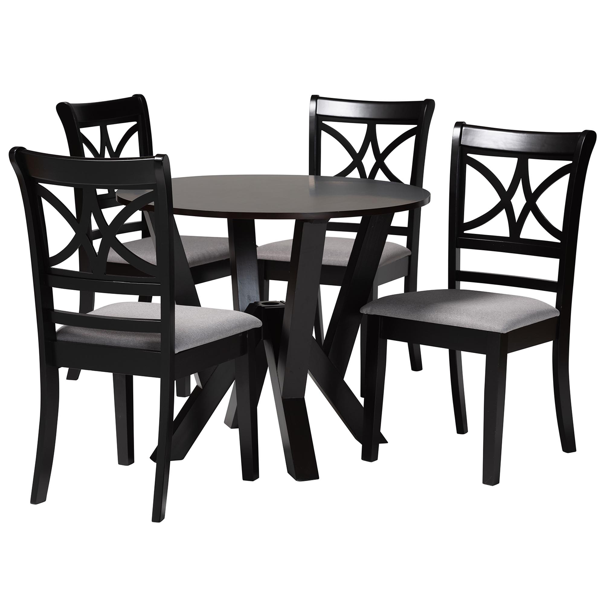 Baxton studio andrew 5 online piece dining table set